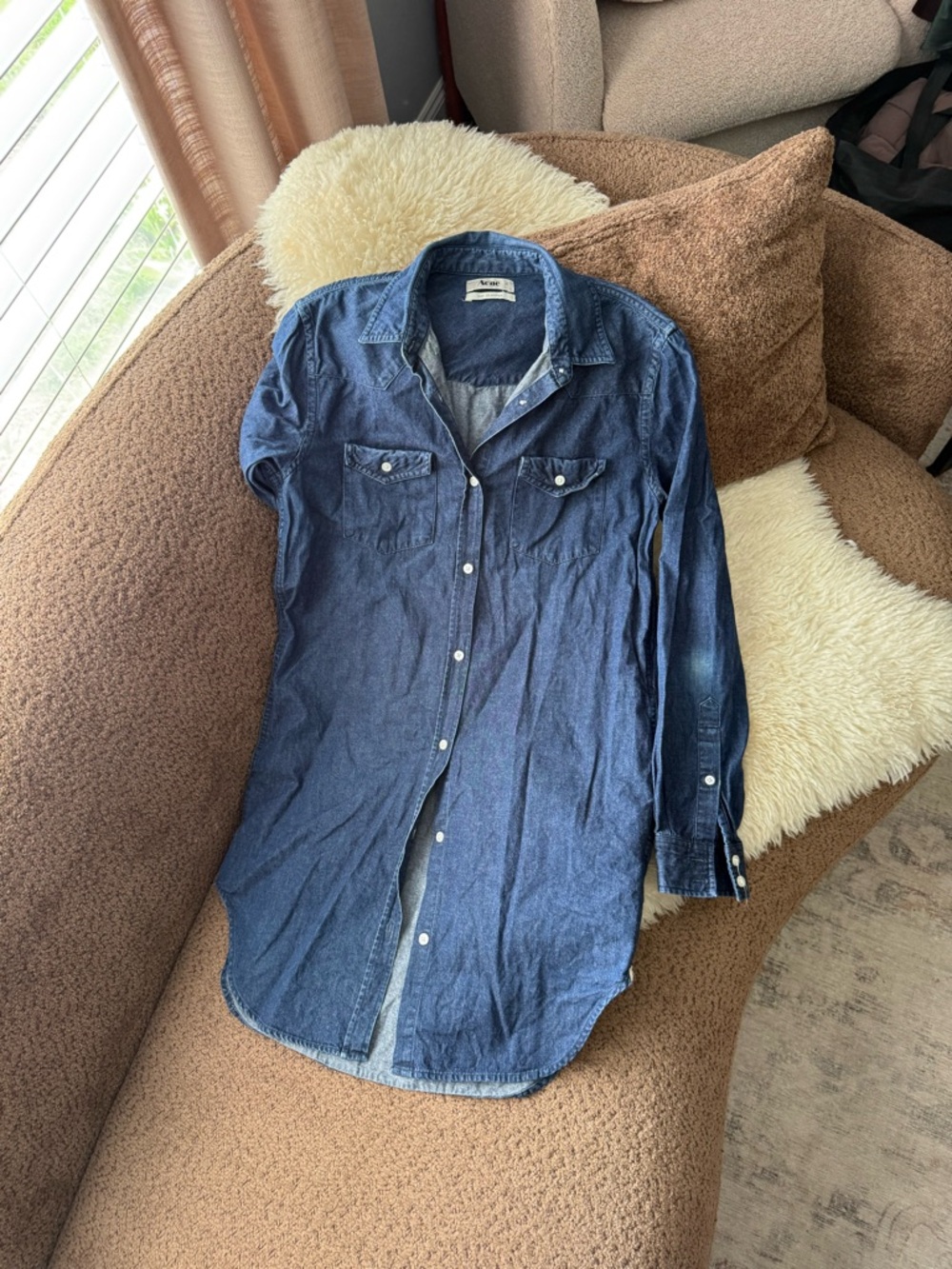 Acne Studios Denim Saddle Dress